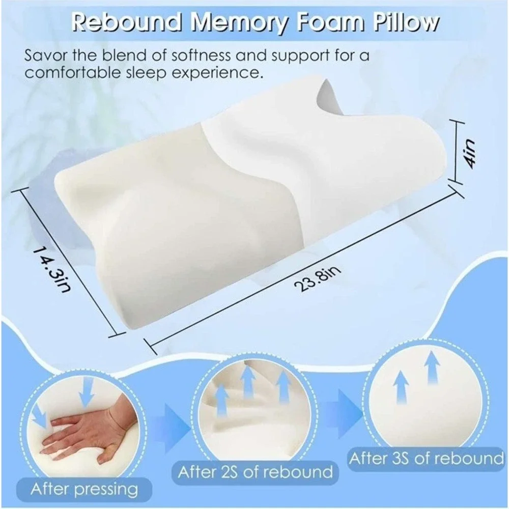 Cervical Neck Pillow Memory Foam Pillows for Neck Pain‎ Relief, Ergonomic Pillow